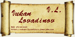 Vukan Lovadinov vizit kartica